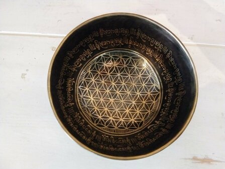 &quot;Flower of Life&quot; Klangschale 19 cm 